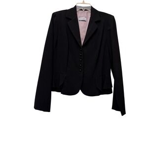 Breakin' Loose Womens Peplum Tiered Hem Blazer Office Career Business Dressy Y2K